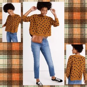 MADEWELL Painted Spots Pullover Sweater Cotton XS